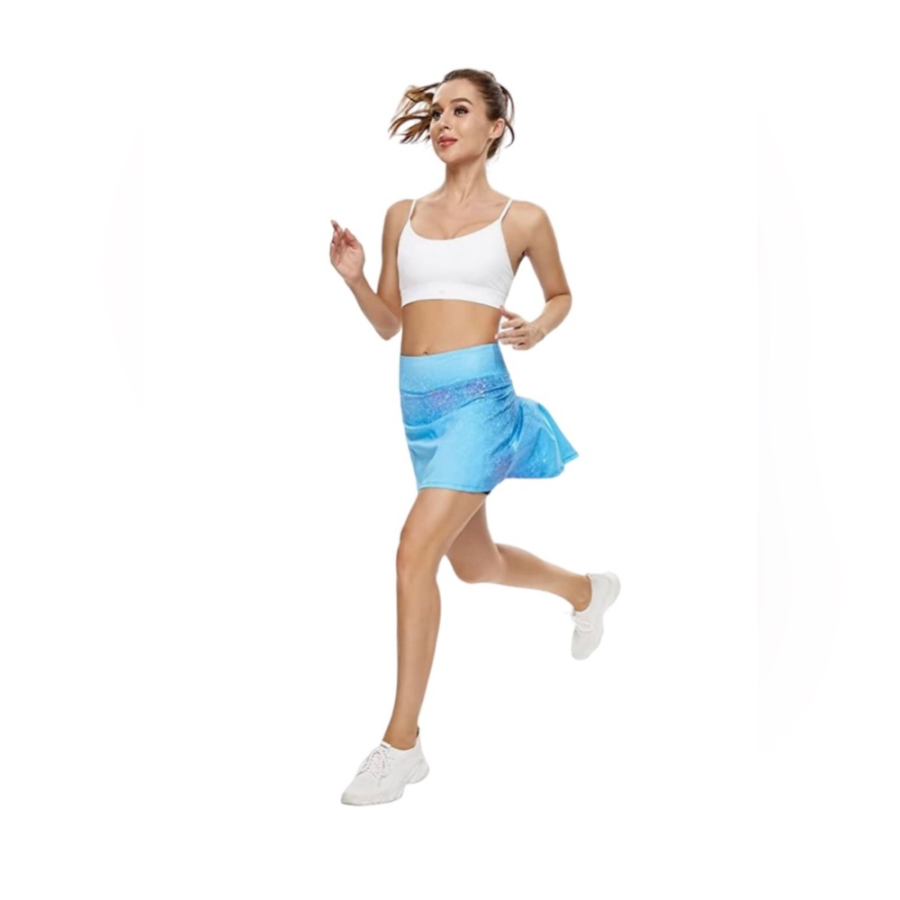 Tennis Golf Pickleball Skirt Pleated High Waisted Skort with Pocket Shorts NWOT - Picture 3 of 10